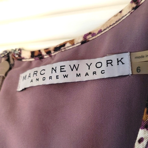 MARC NEW YORK ANDREW MARC SZ6 CAPP SLEEVE MULTICOLORED DRESS - Picture 4 of 8